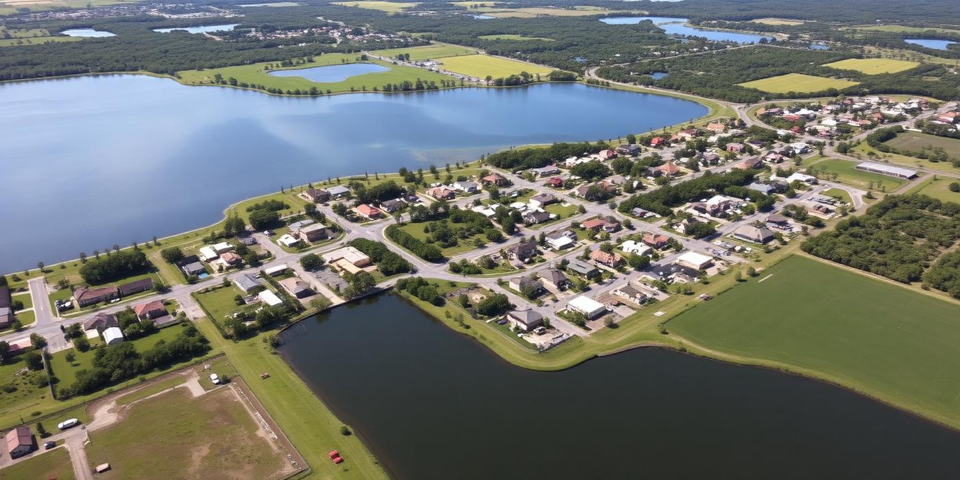 Aerial view of Umatilla, Florida